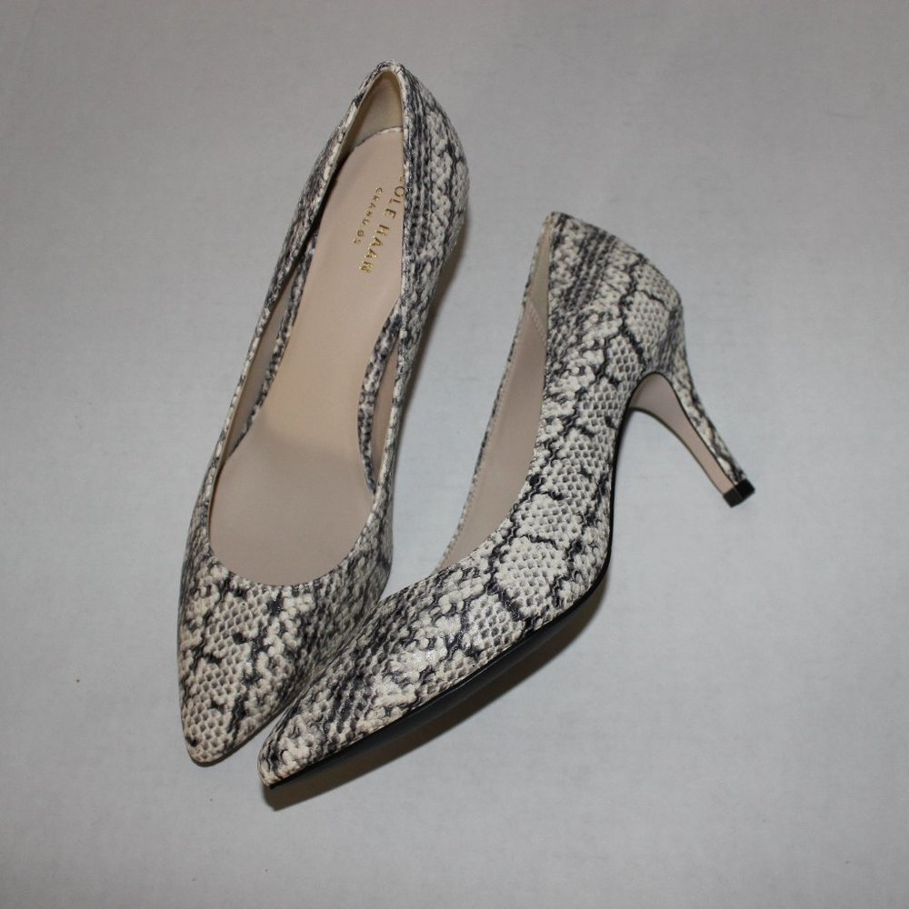 COLE HAAN JULIANNA SNAKESKIN PRINT PUMP - Picture 6 of 7